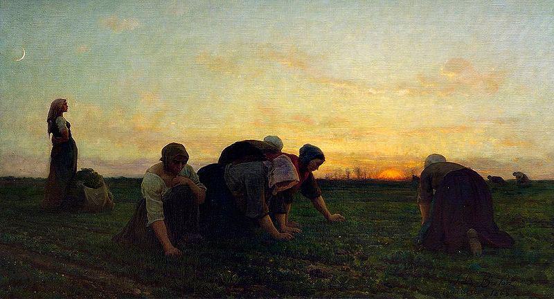Jules Breton The Weeders, oil on canvas painting by Metropolitan Museum of Art oil painting picture